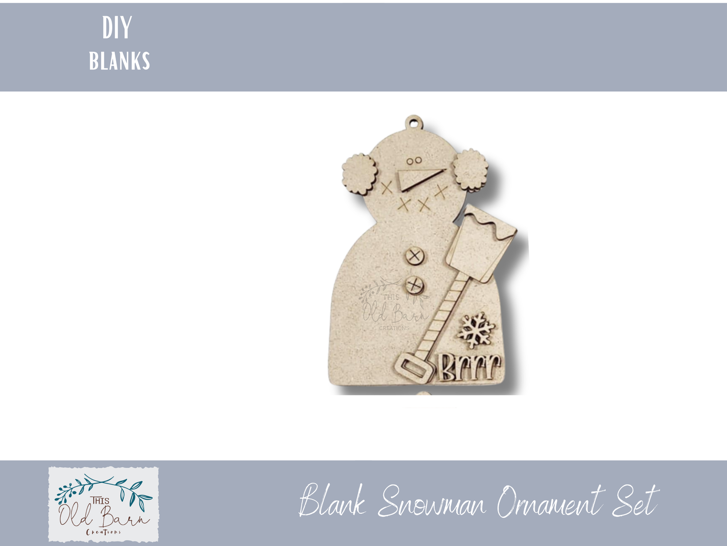 DIY Snowman Ornament Kit – Blank Wood Christmas Craft