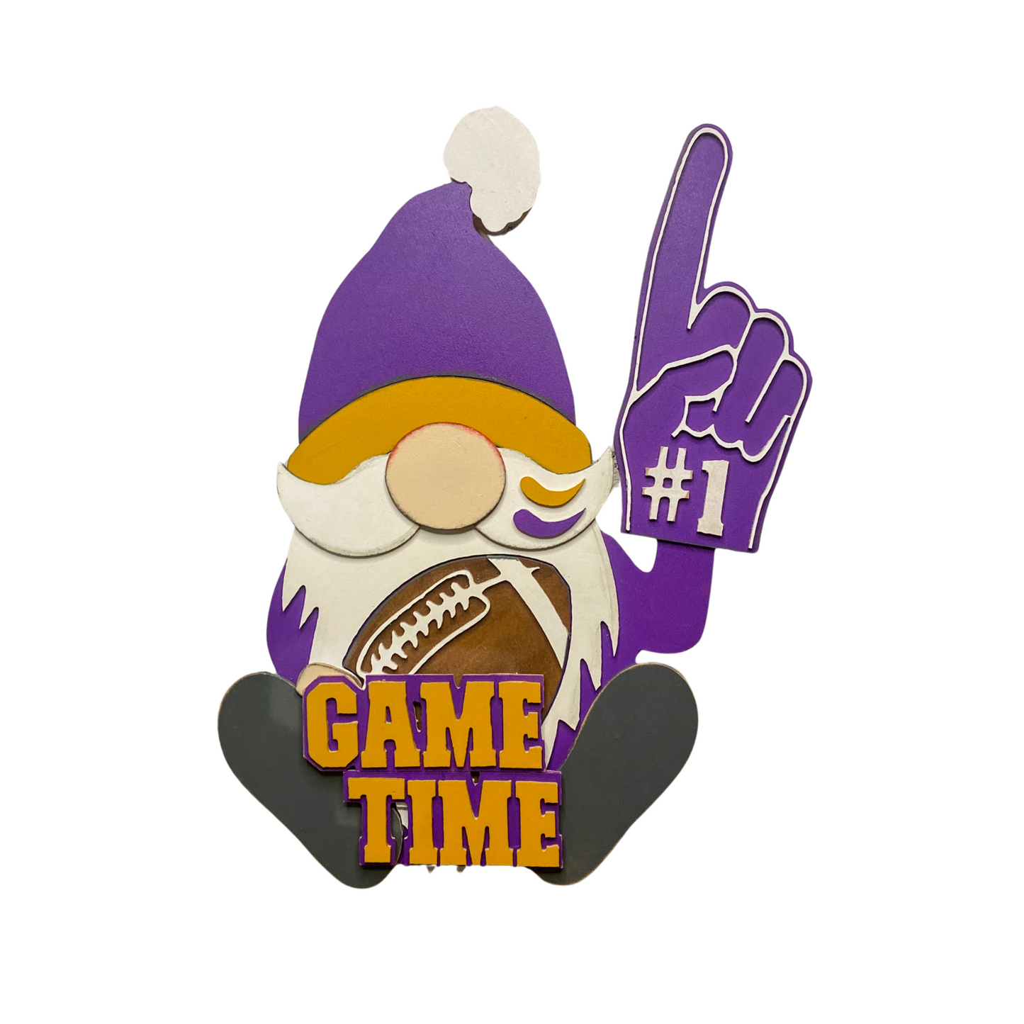 Game Day Gnome - Football Fan Decor Leane | #1 Fan Gnome | Game Time Sports Decoration