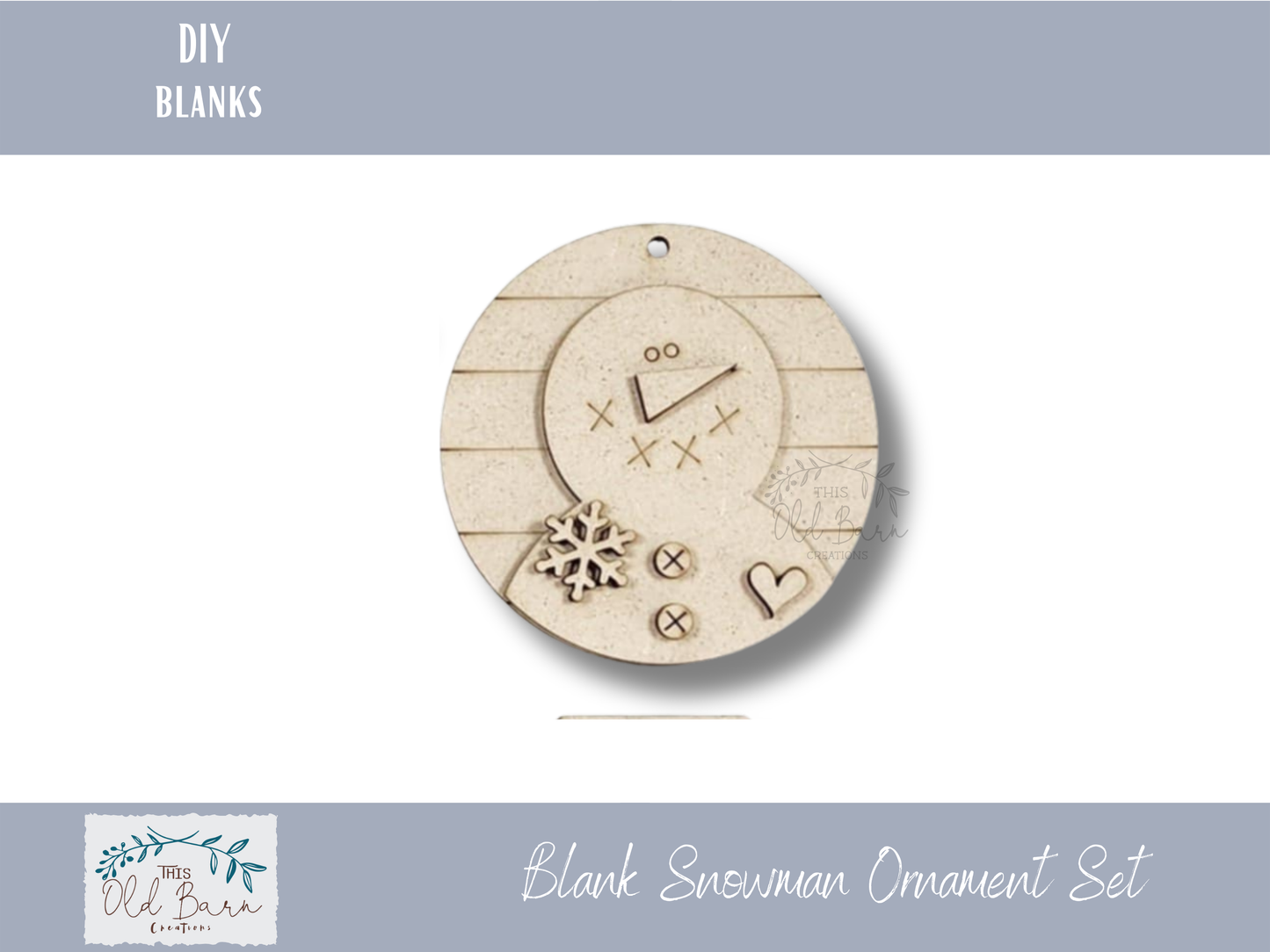 DIY Snowman Ornament Kit – Blank Wood Christmas Craft
