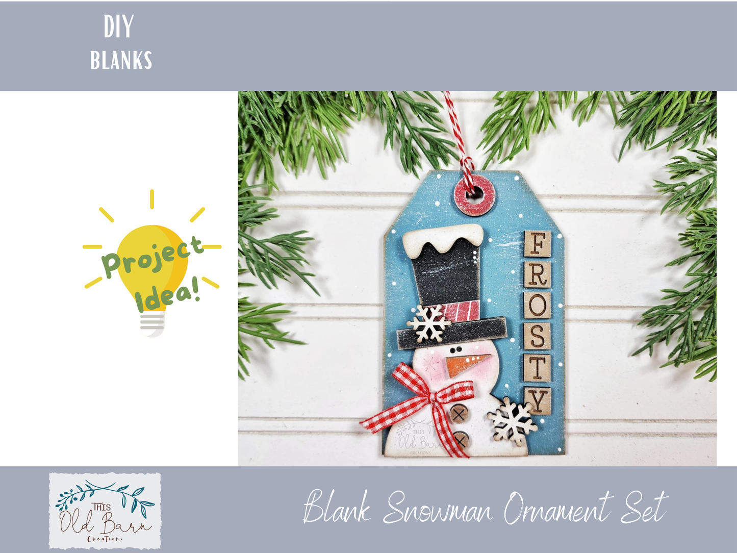 DIY Snowman Ornament Kit – Blank Wood Christmas Craft