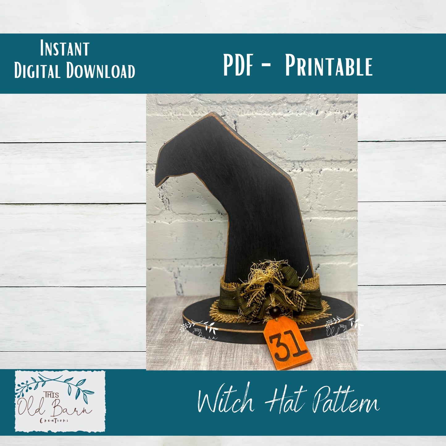 Rustic Witch Hat Digital Download E-Pattern