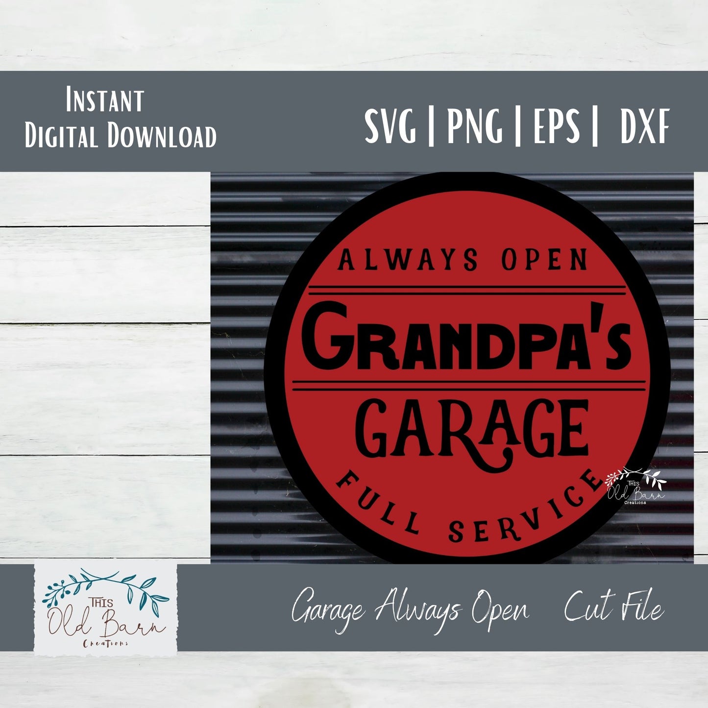 Personalized Garage Always Open Digital Download Bundle | Cutting File | Stencil File |