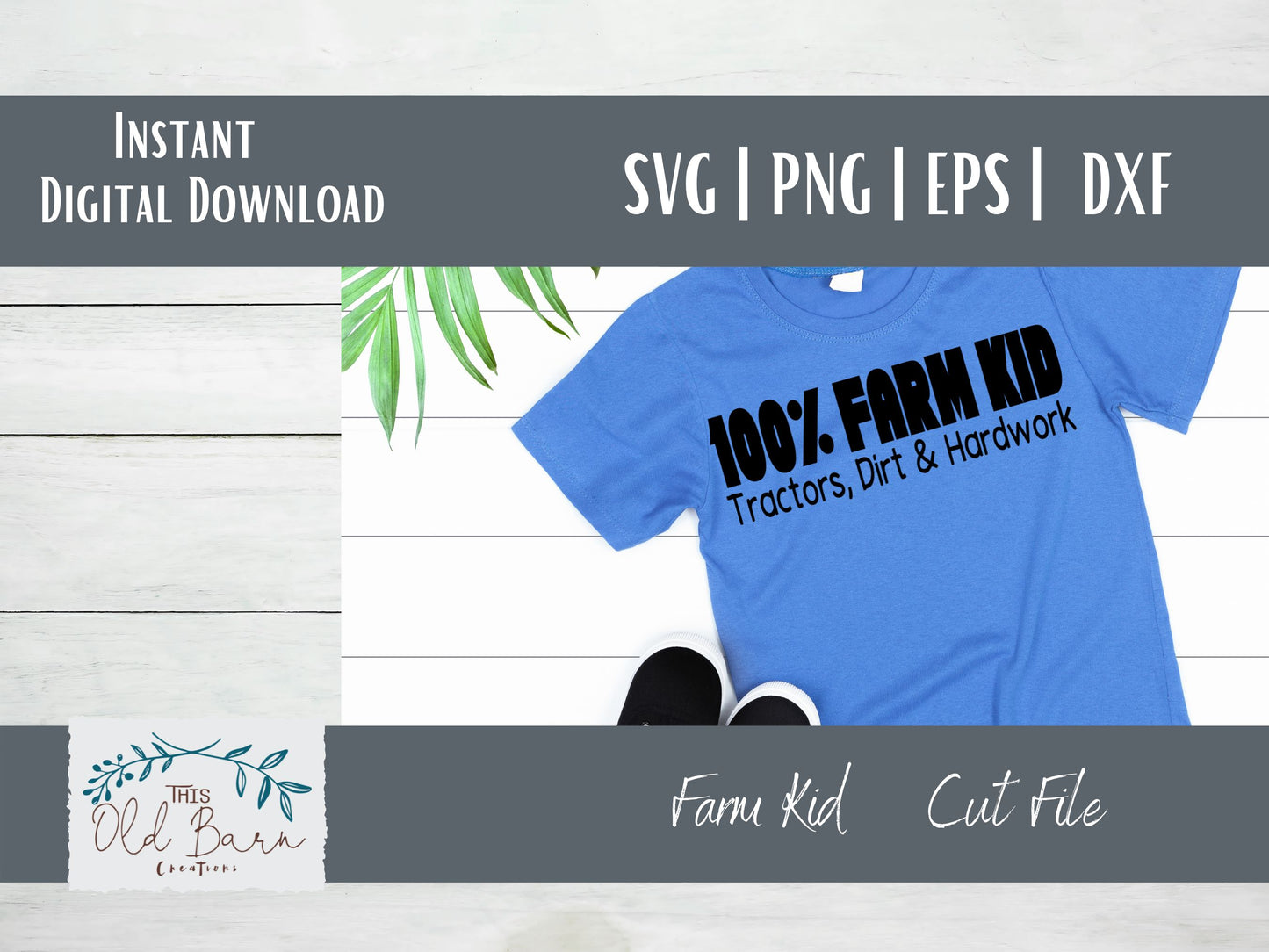 100% Farm Kid Digital Download | Cutting File | Stencil File |