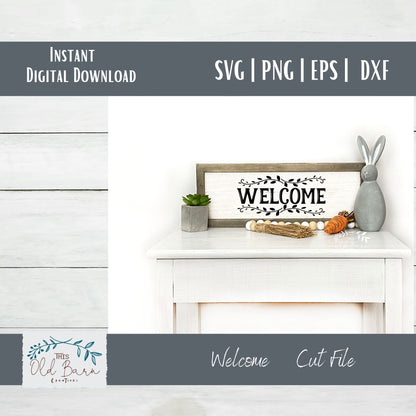 Welcome Vine Digital Download | Cutting File | Stencil File |