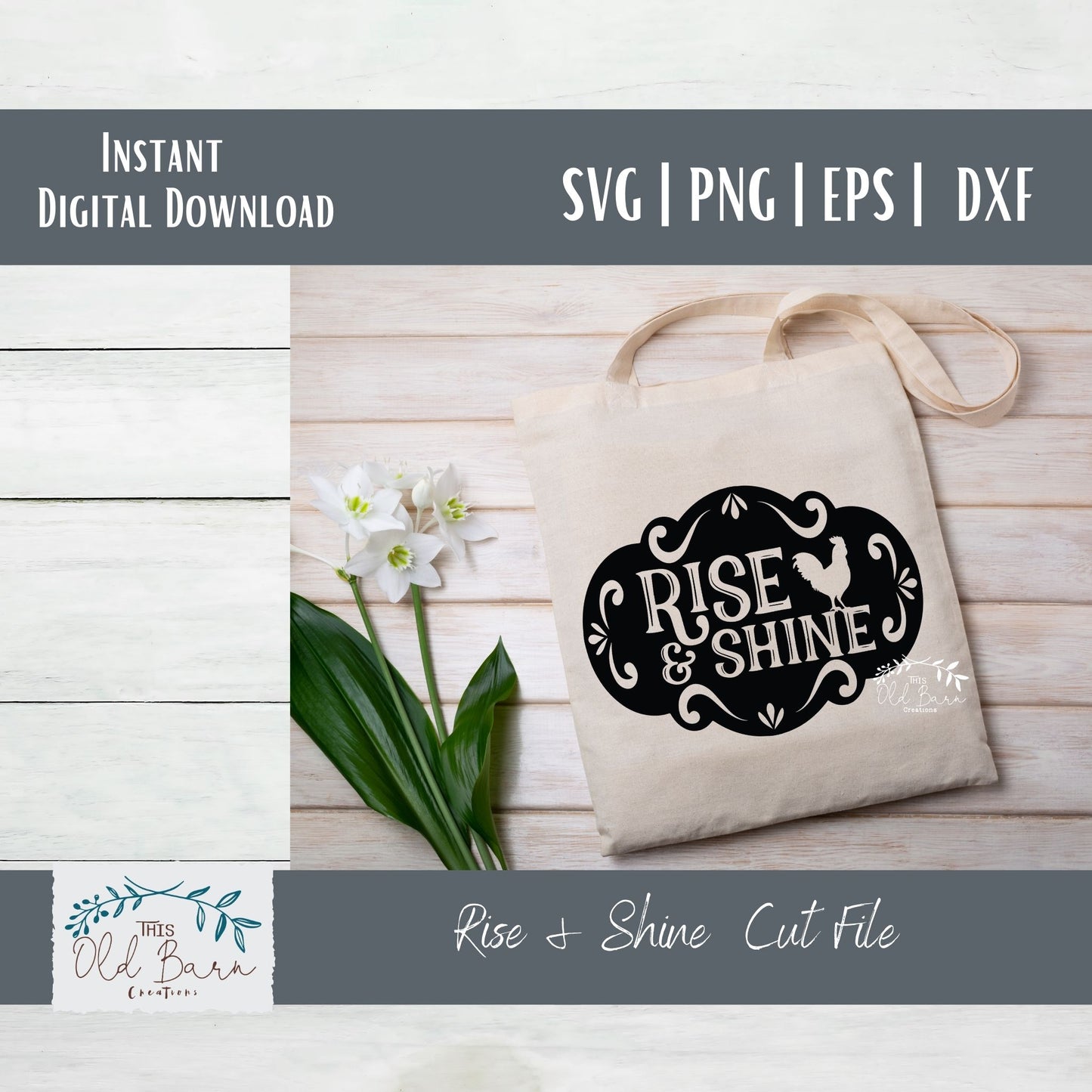 Rise and Shine Digital Download SVG | Cutting File | Stencil File