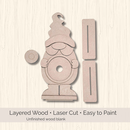 FarmHouse Rounds Gnome Base DIY Kit | Paint Your Own Interchangeable Decor