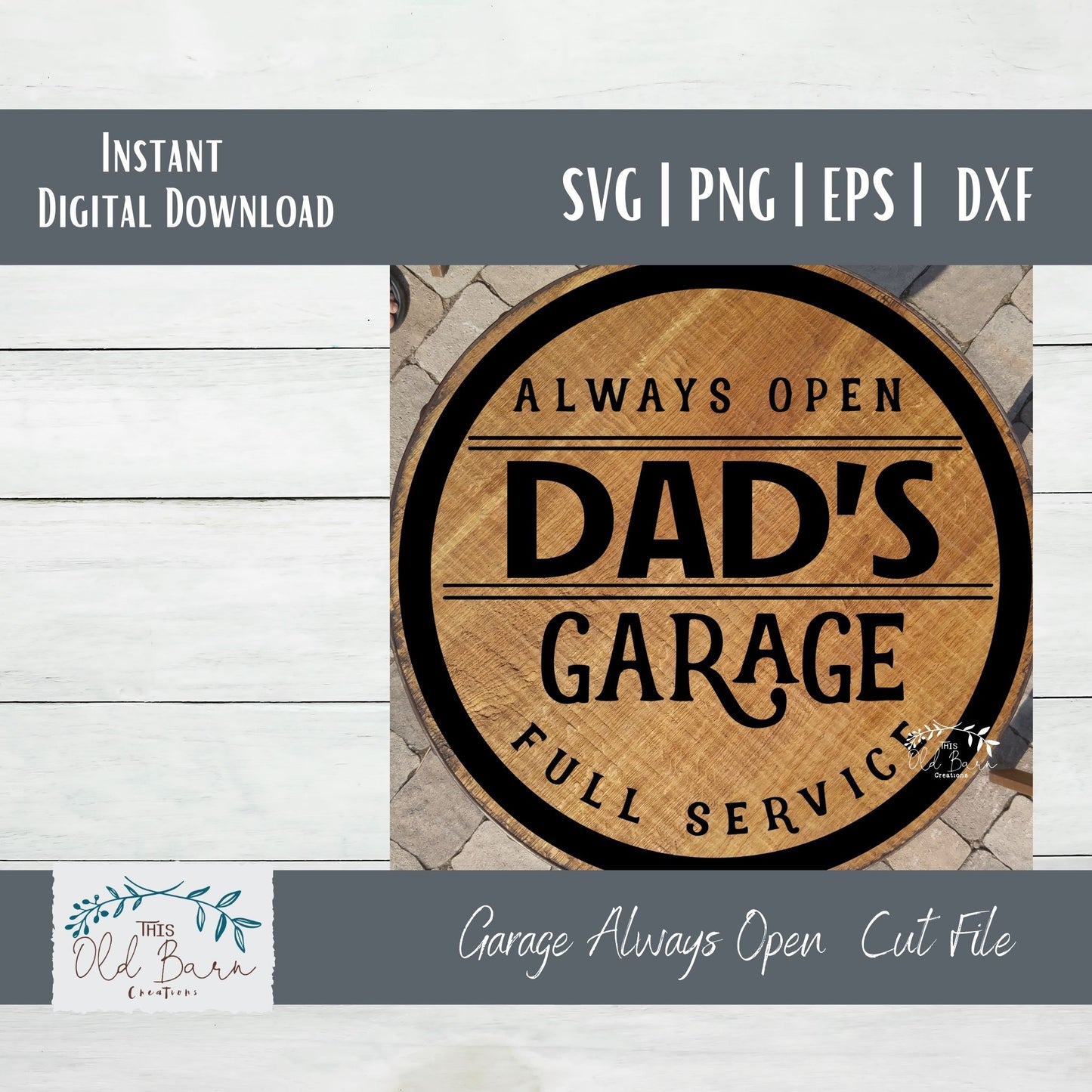 Personalized Garage Always Open Digital Download Bundle | Cutting File | Stencil File |