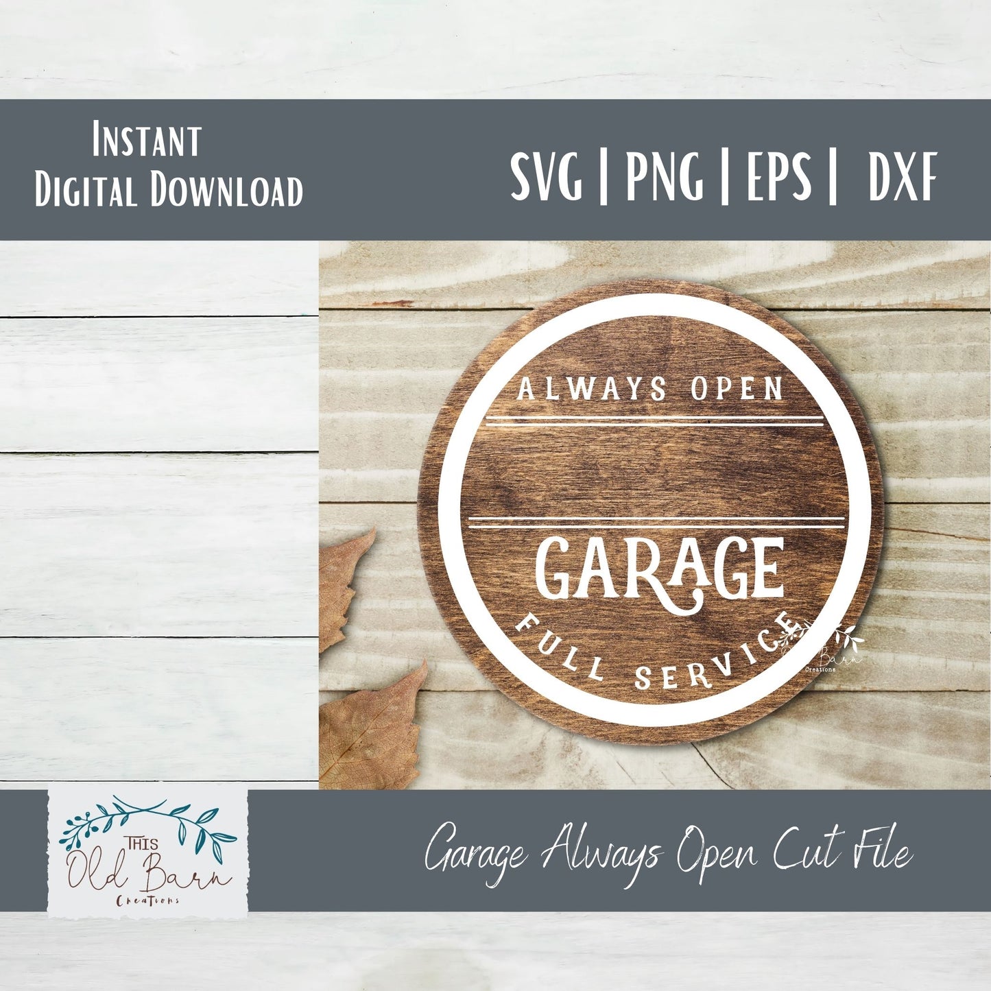 Personalized Garage Always Open Digital Download Bundle | Cutting File | Stencil File |