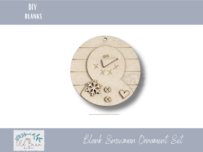 DIY Snowman Ornament Kit – Blank Wood Christmas Craft