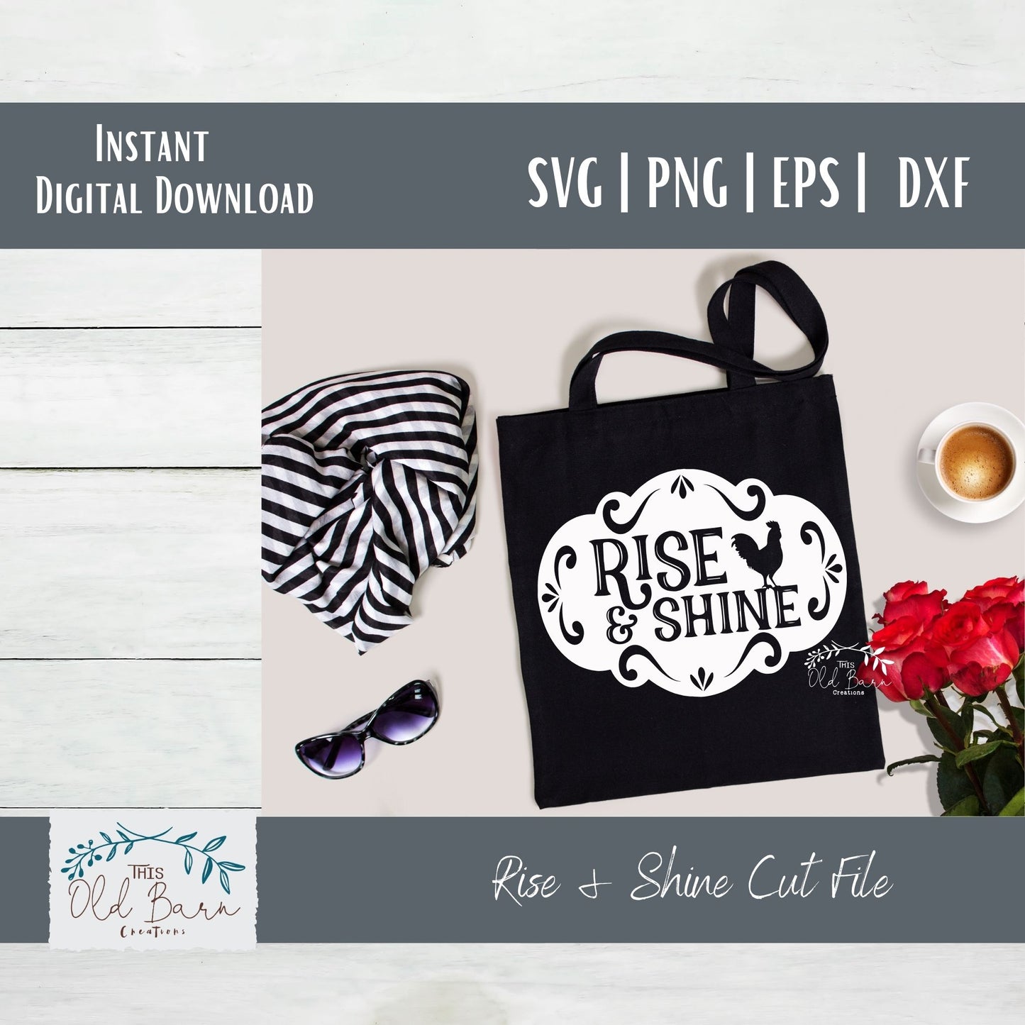 Rise and Shine Digital Download SVG | Cutting File | Stencil File