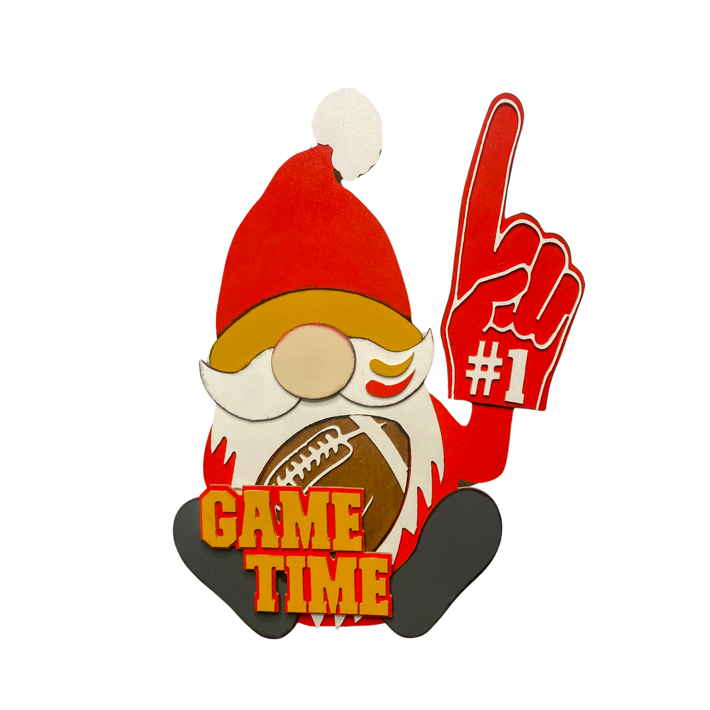 Game Day Gnome - Football Fan Decor Leane | #1 Fan Gnome | Game Time Sports Decoration