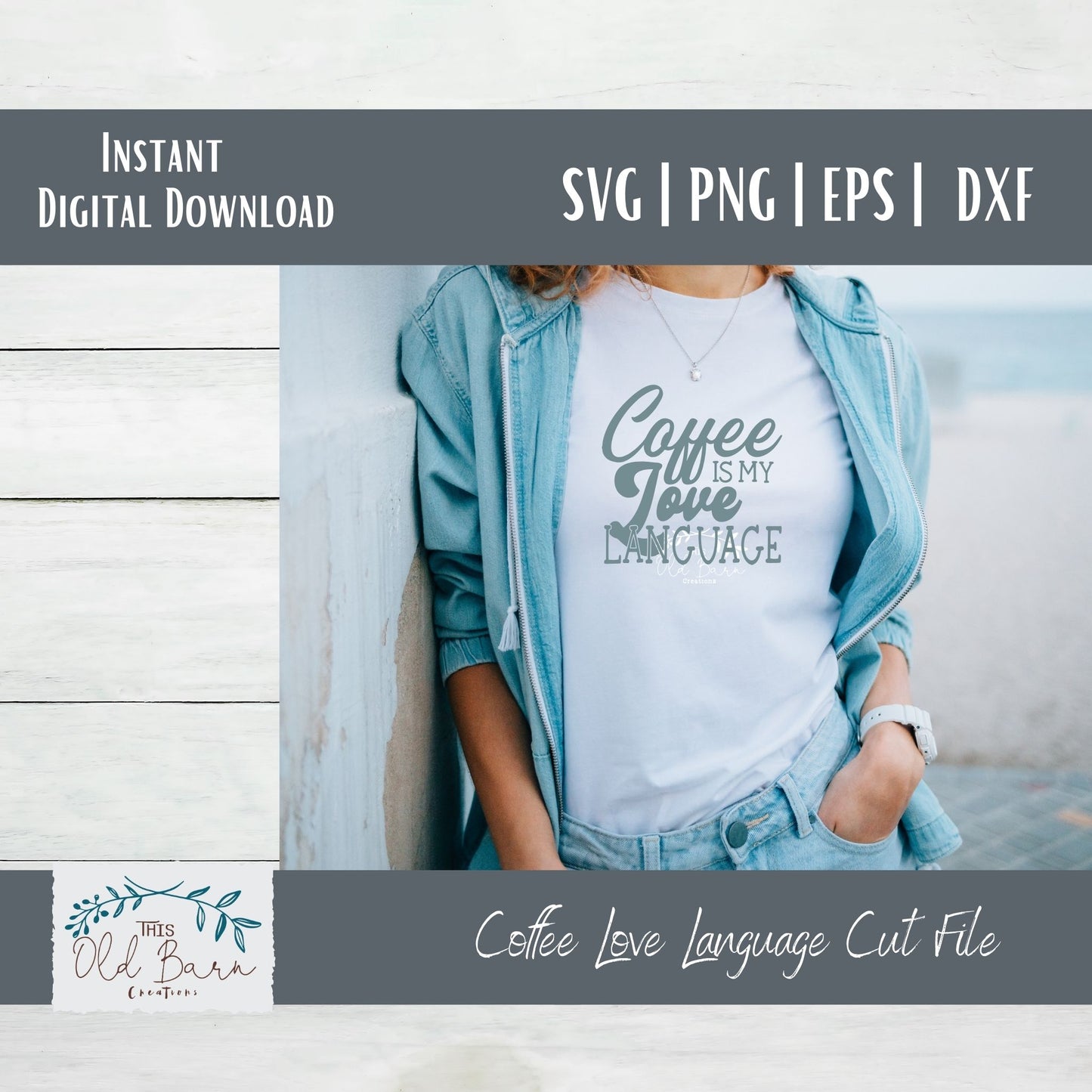 Coffee is My Love Language Digital Download | Cutting File | Stencil File |