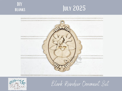 DIY Reindeer Ornament Kit – Blank Wood Christmas Craft