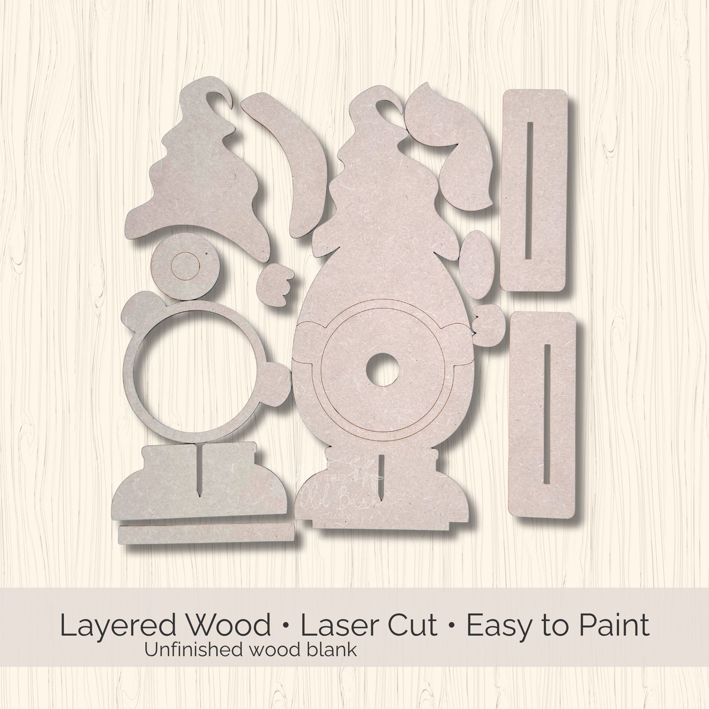FarmHouse Rounds Gnome Base DIY Kit | Paint Your Own Interchangeable Decor