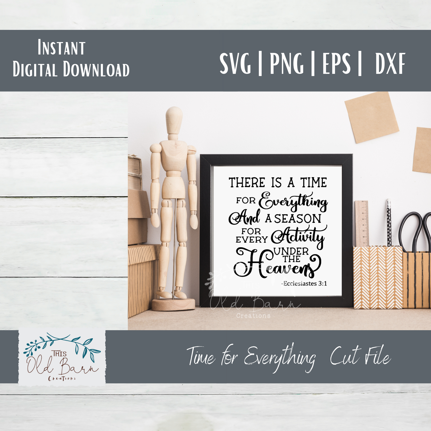 Time for Everything Scripture SVG Instant Download | Cutting File | Stencil File |