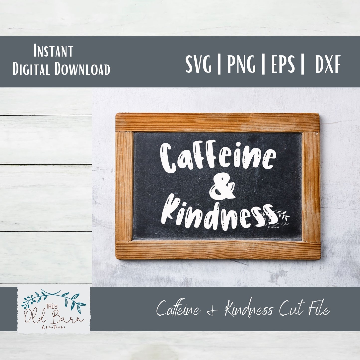 Caffeine & Kindness Digital Download | Cutting File | Stencil File |