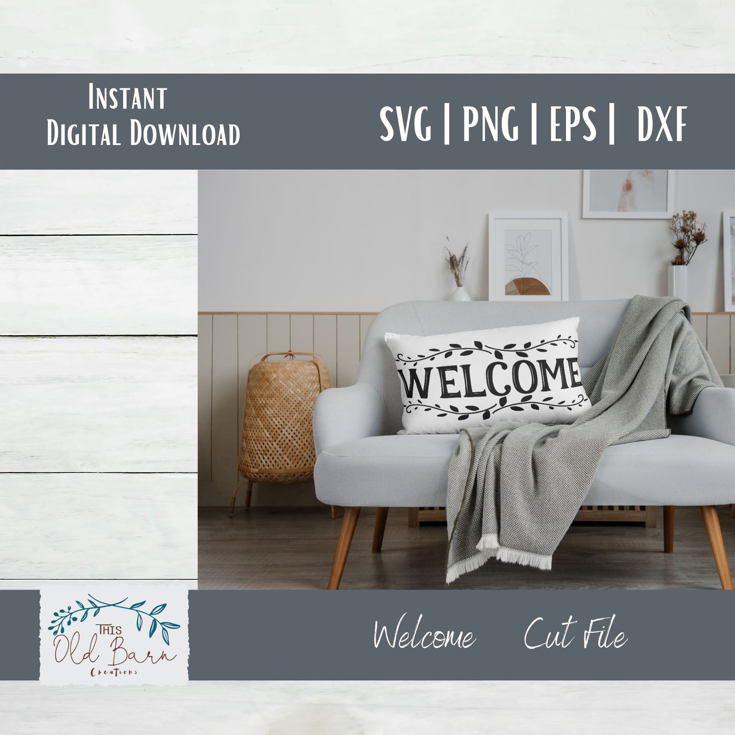 Welcome Vine Digital Download | Cutting File | Stencil File |