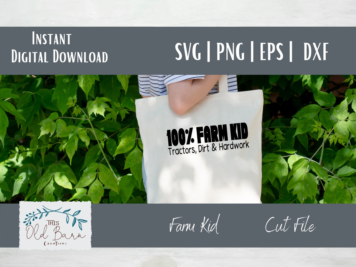 100% Farm Kid Digital Download | Cutting File | Stencil File |