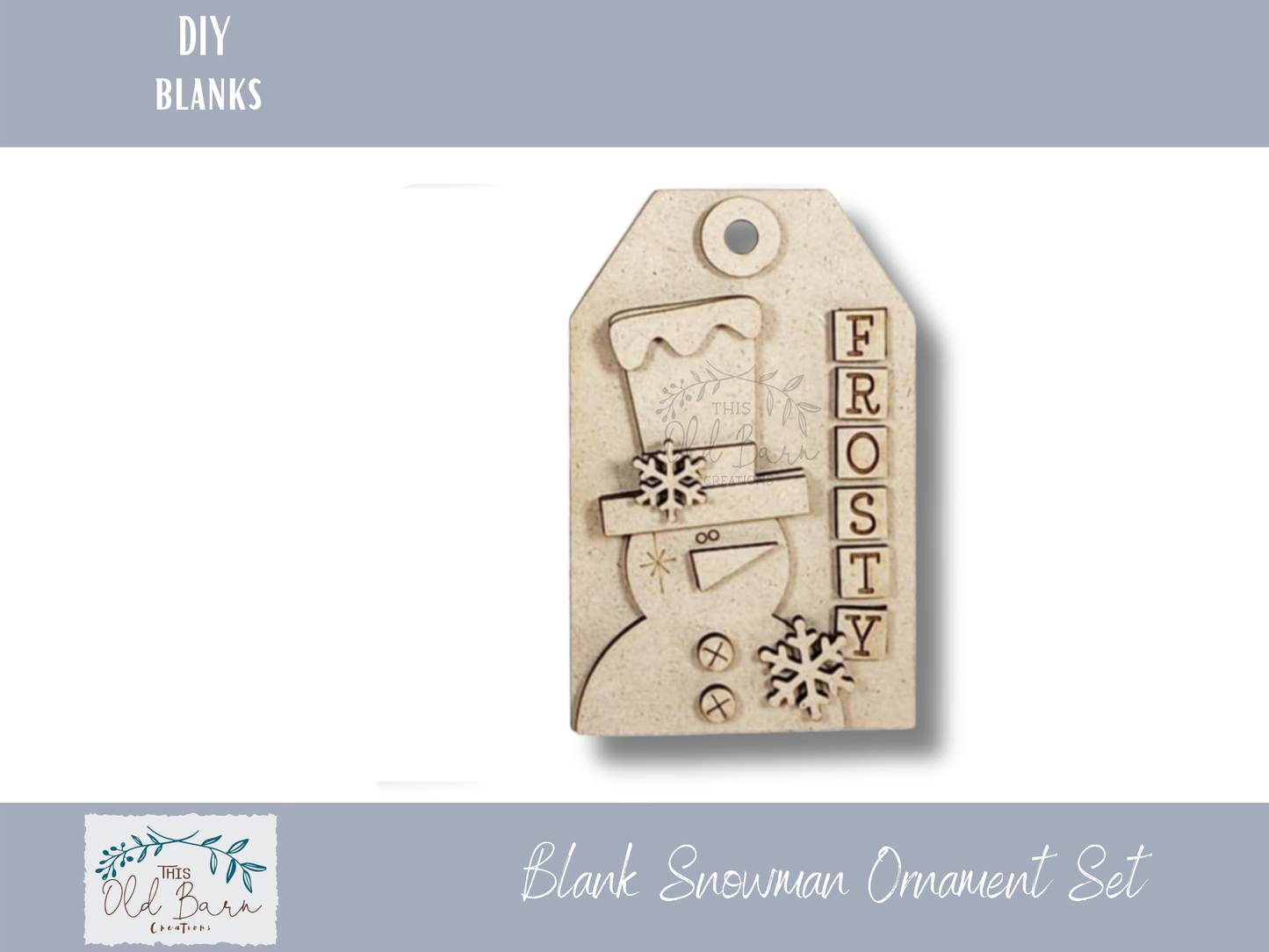 DIY Snowman Ornament Kit – Blank Wood Christmas Craft