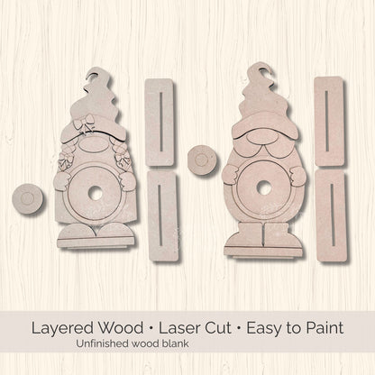 FarmHouse Rounds Gnome Base DIY Kit | Paint Your Own Interchangeable Decor