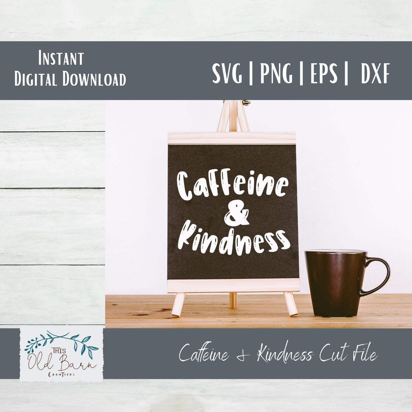 Caffeine & Kindness Digital Download | Cutting File | Stencil File |