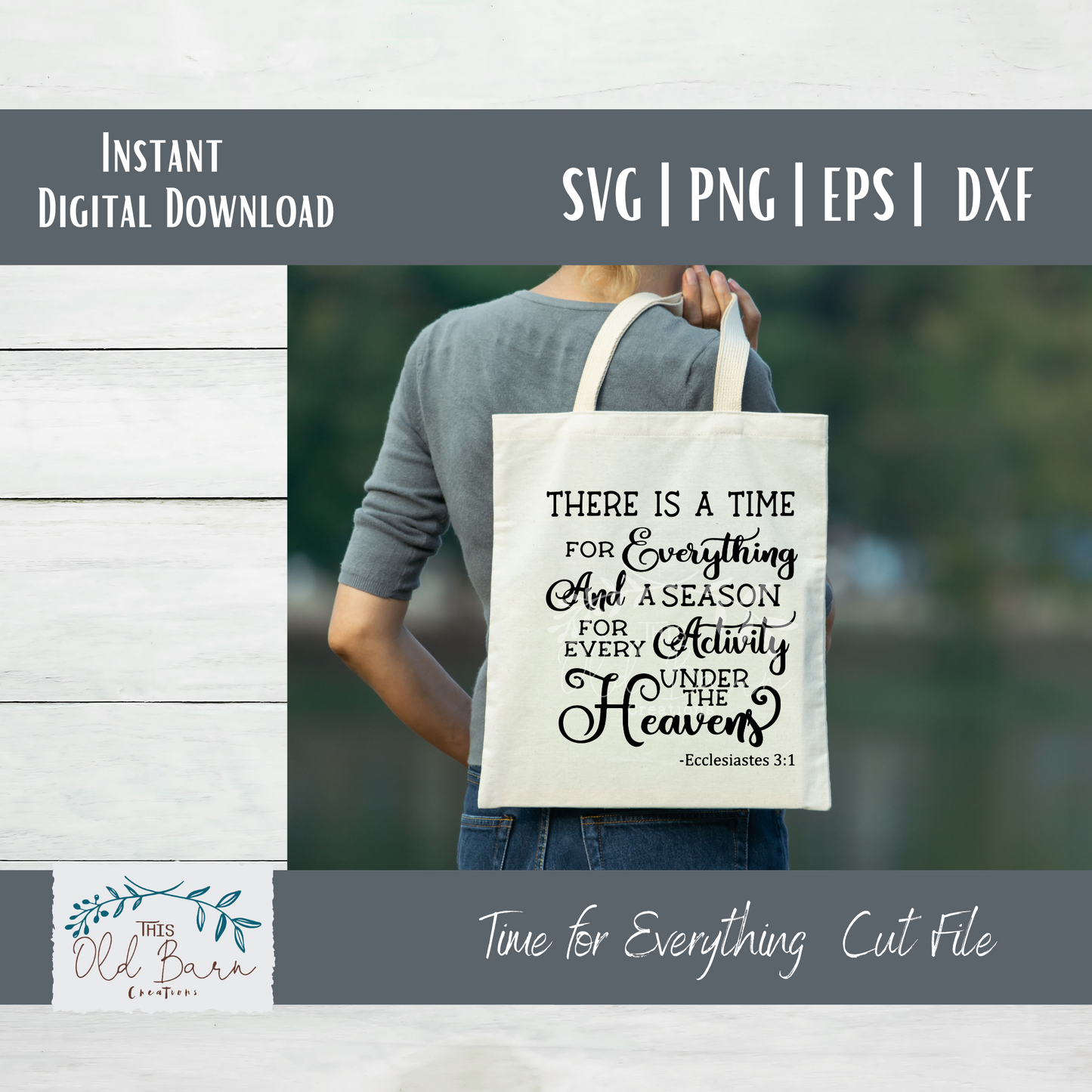 Time for Everything Scripture SVG Instant Download | Cutting File | Stencil File |