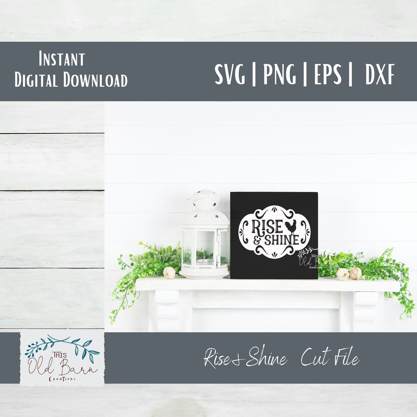 Rise and Shine Digital Download SVG | Cutting File | Stencil File