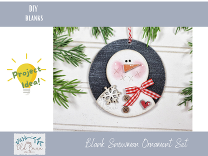 DIY Snowman Ornament Kit – Blank Wood Christmas Craft