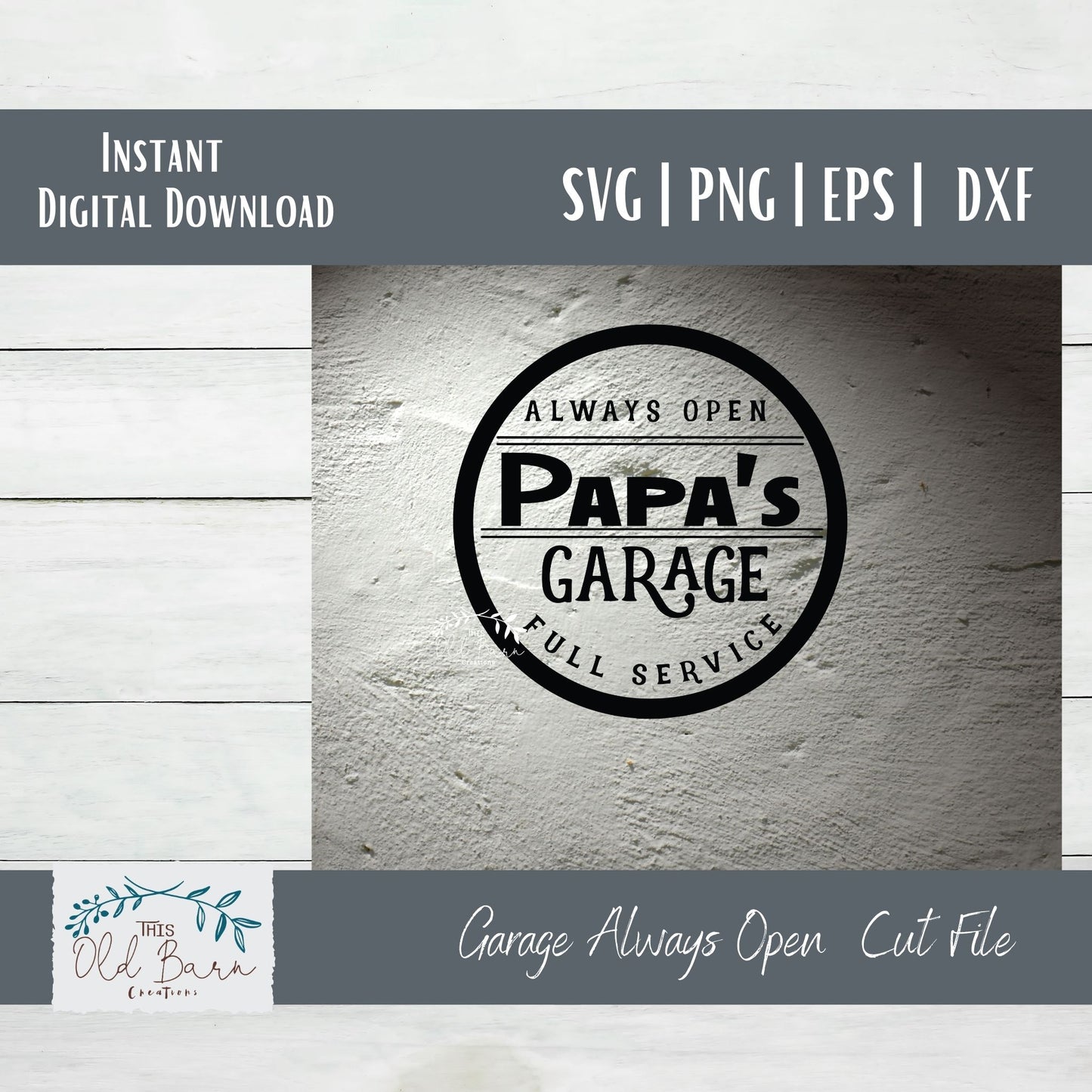 Personalized Garage Always Open Digital Download Bundle | Cutting File | Stencil File |