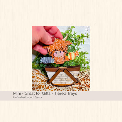 Mini Basket DIY Blanks | Highland Cow & Gnome Inserts