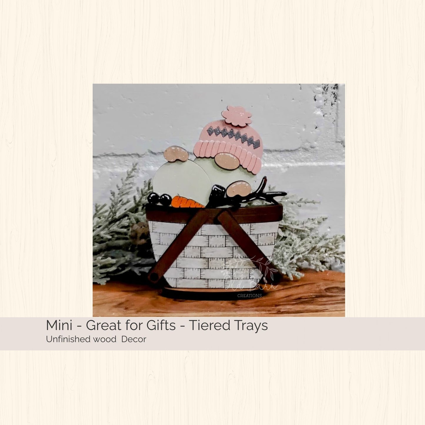 Mini Basket DIY Blanks | Highland Cow & Gnome Inserts