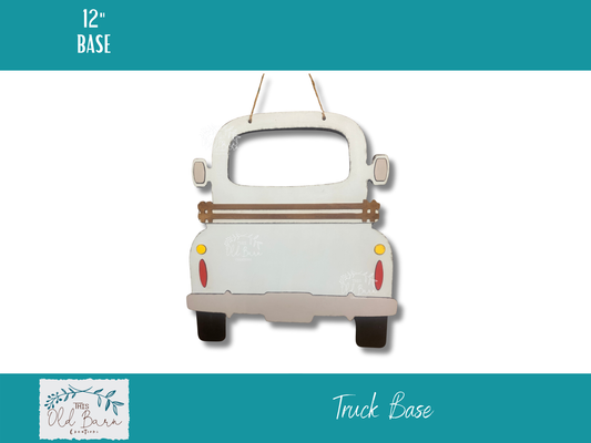 12" Interchangeable Truck Base | Handcrafted Farmhouse Backer for Decorative Inserts