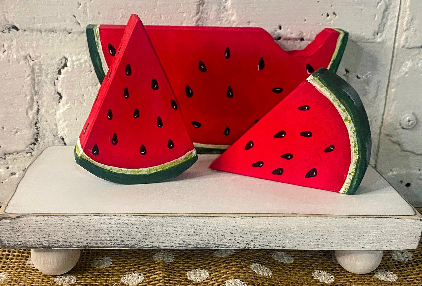 Chunky watermelon tiered tray set | Watermelon Dough bowl filler | Watermelon pieces Tiered Tray Set