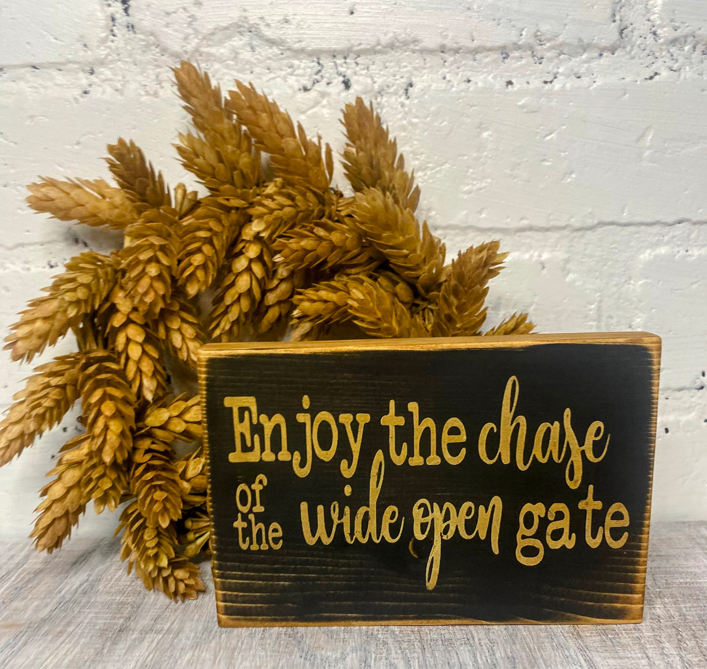 Enjoy the chase | mini sign | farmhouse sign