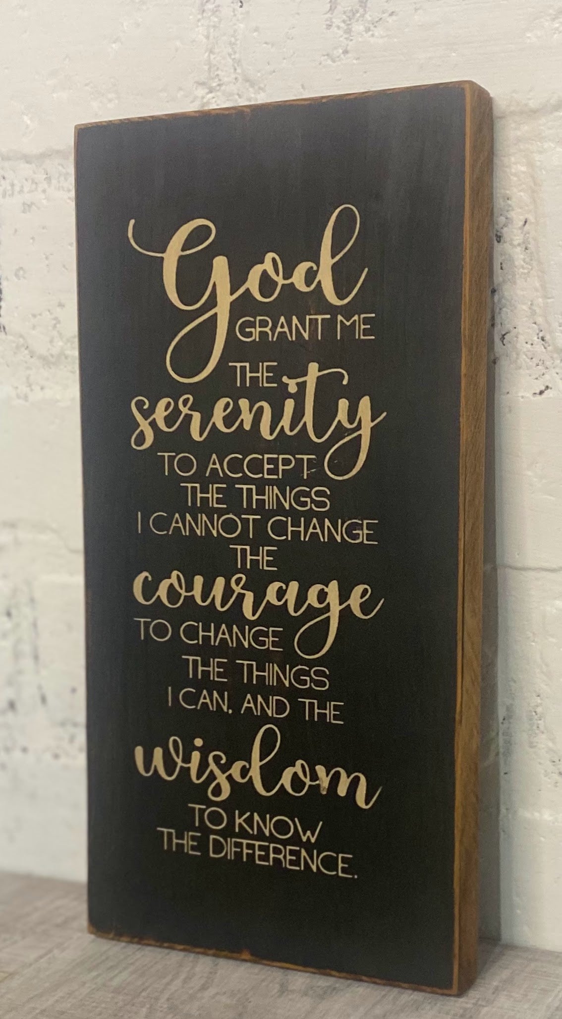 Serenity Prayer Rustic Sign