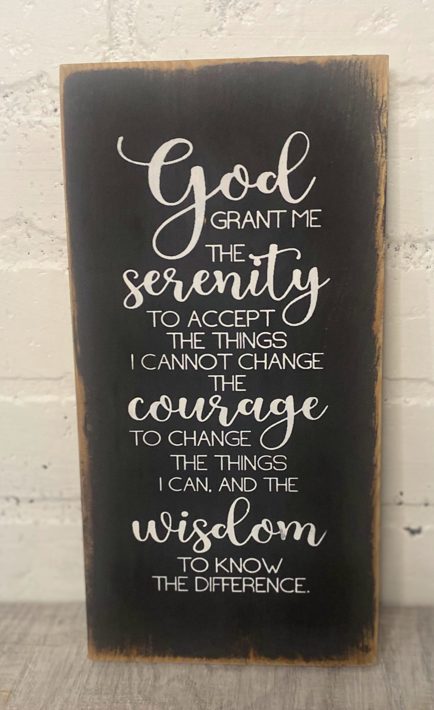 Serenity Prayer Rustic Sign