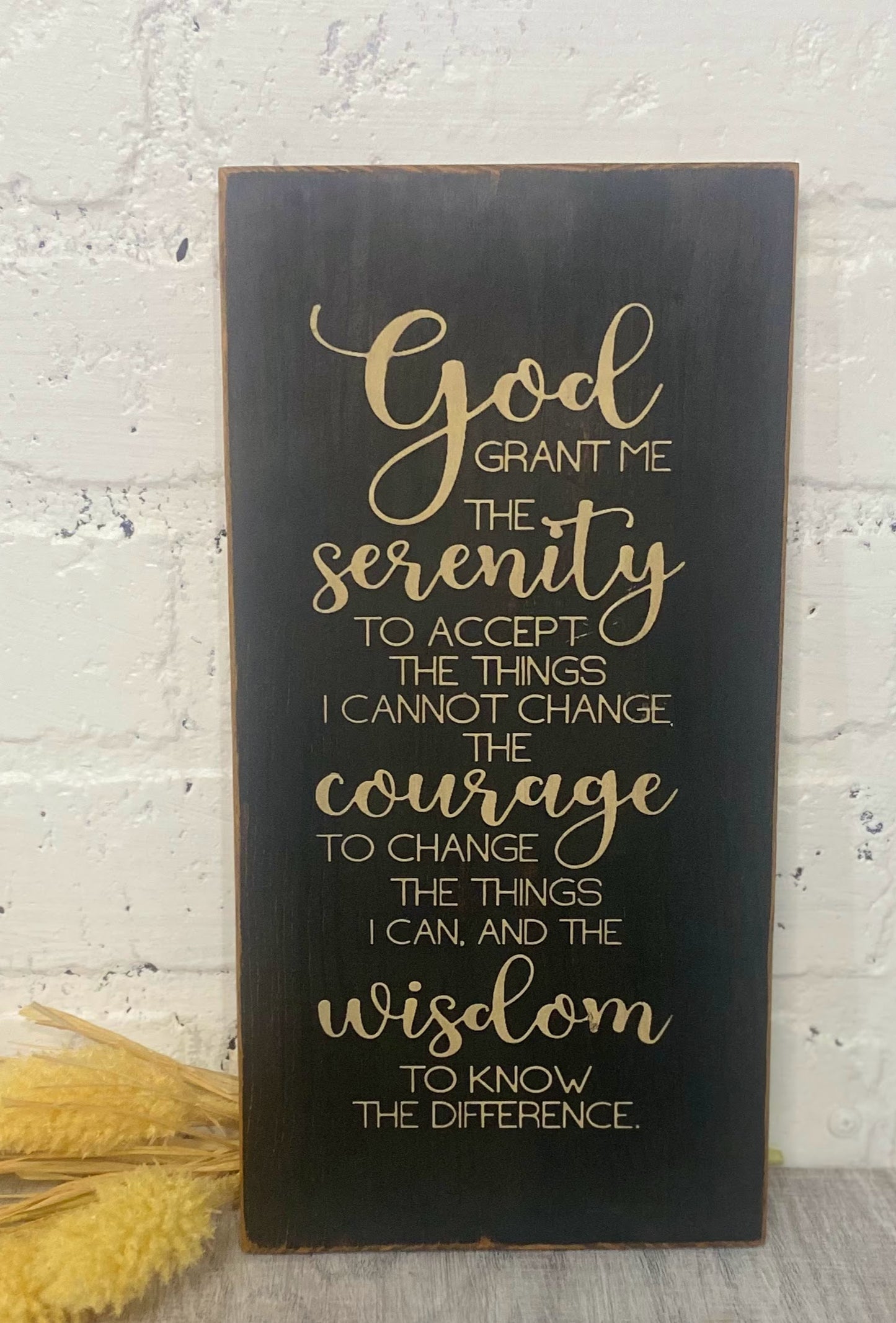 Serenity Prayer Rustic Sign