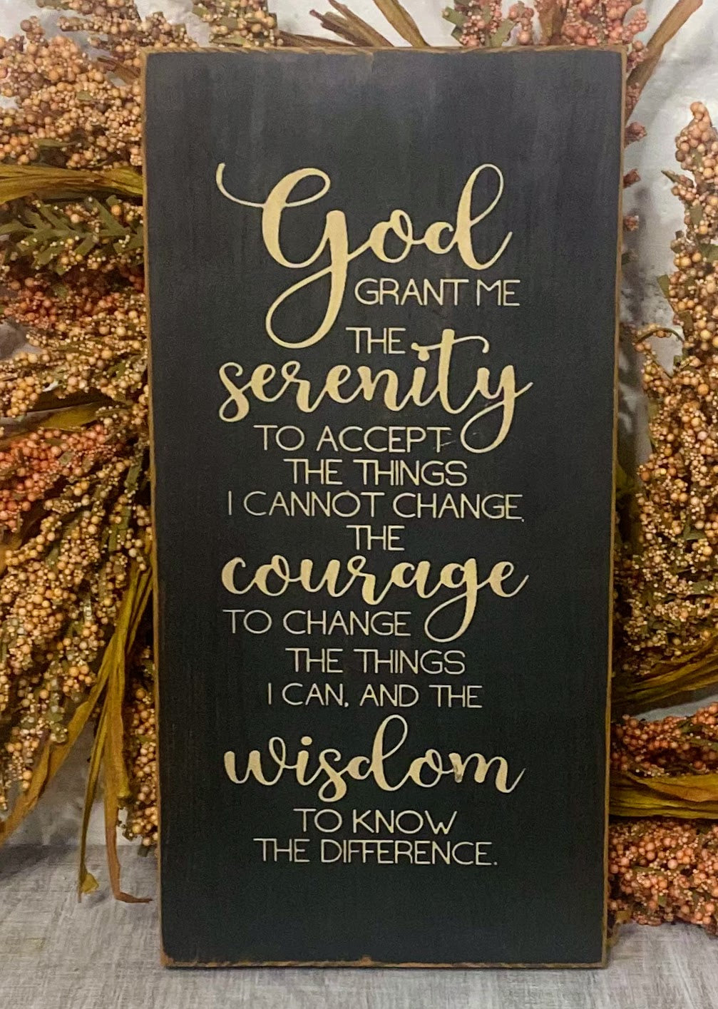 Serenity Prayer Rustic Sign