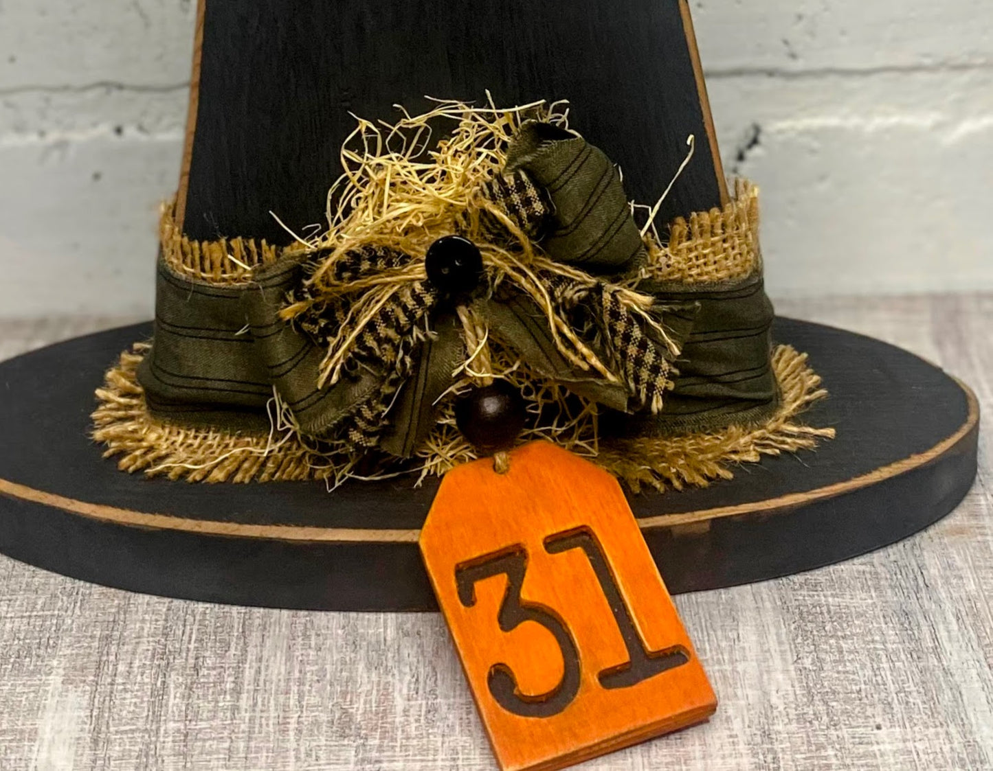 Wooden Witch Hat | Rustic Halloween Decor |Spooky Decor| Handmade Halloween Decor