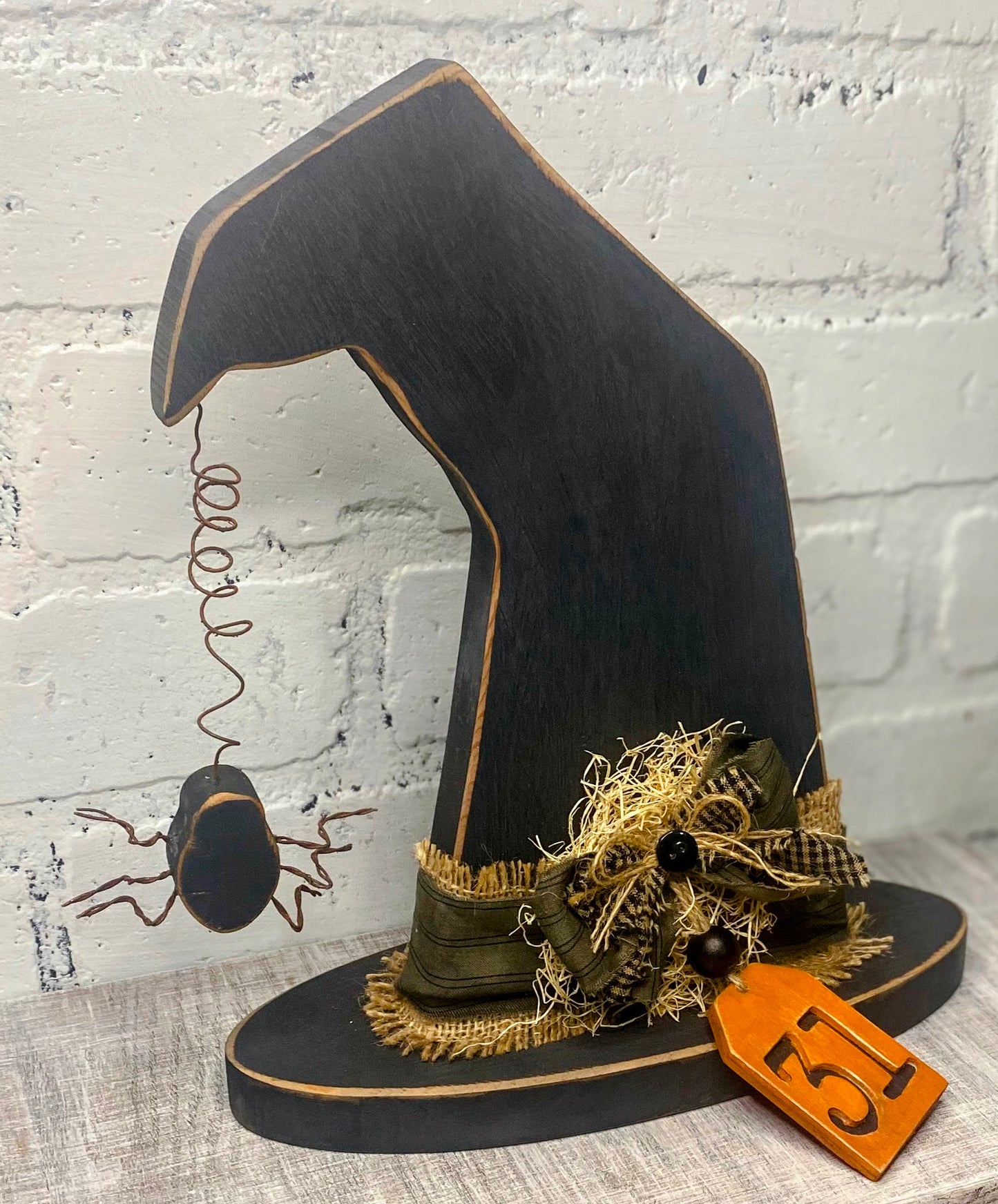 Wooden Witch Hat | Rustic Halloween Decor |Spooky Decor| Handmade Halloween Decor