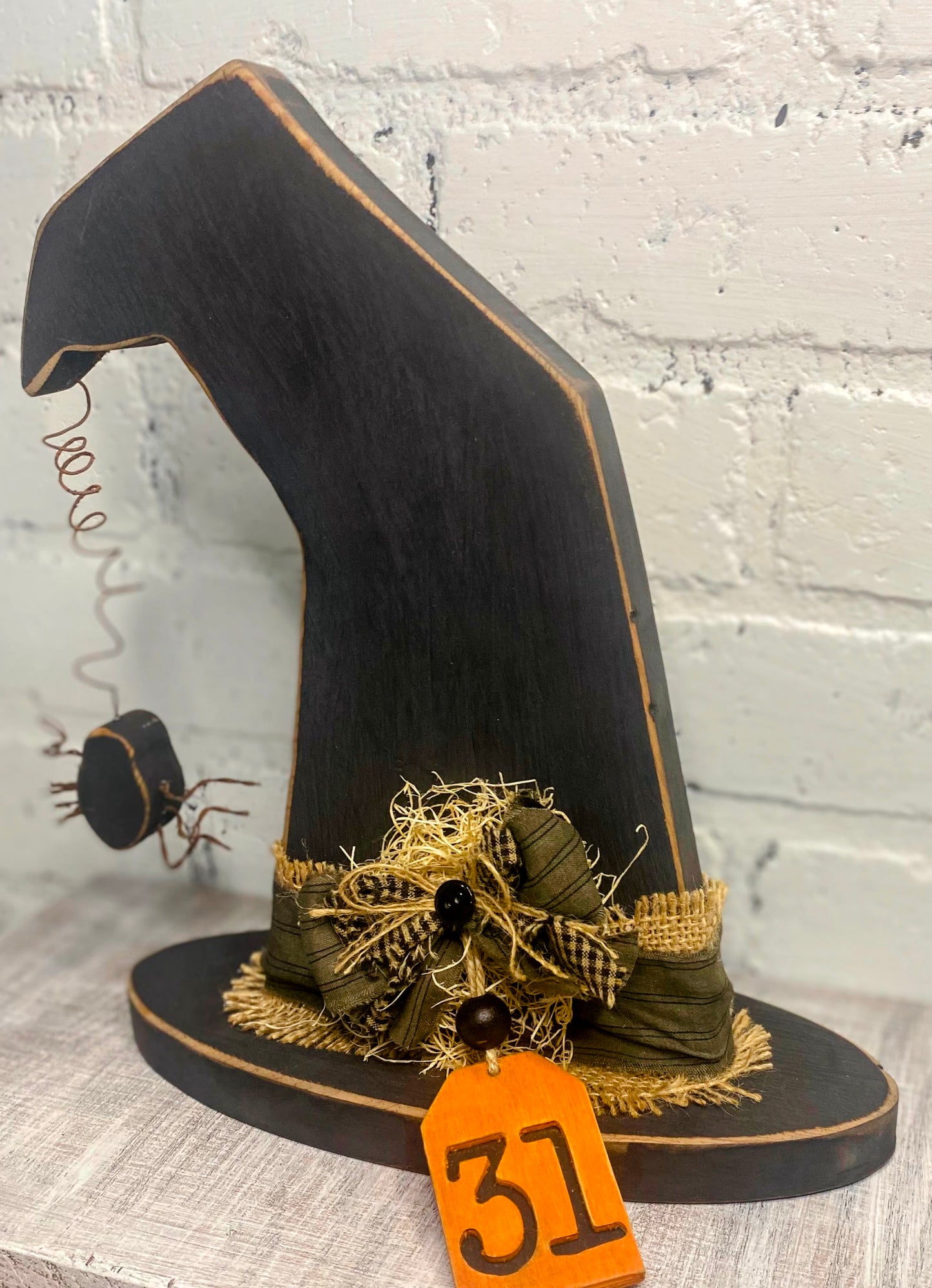 Wooden Witch Hat | Rustic Halloween Decor |Spooky Decor| Handmade Halloween Decor