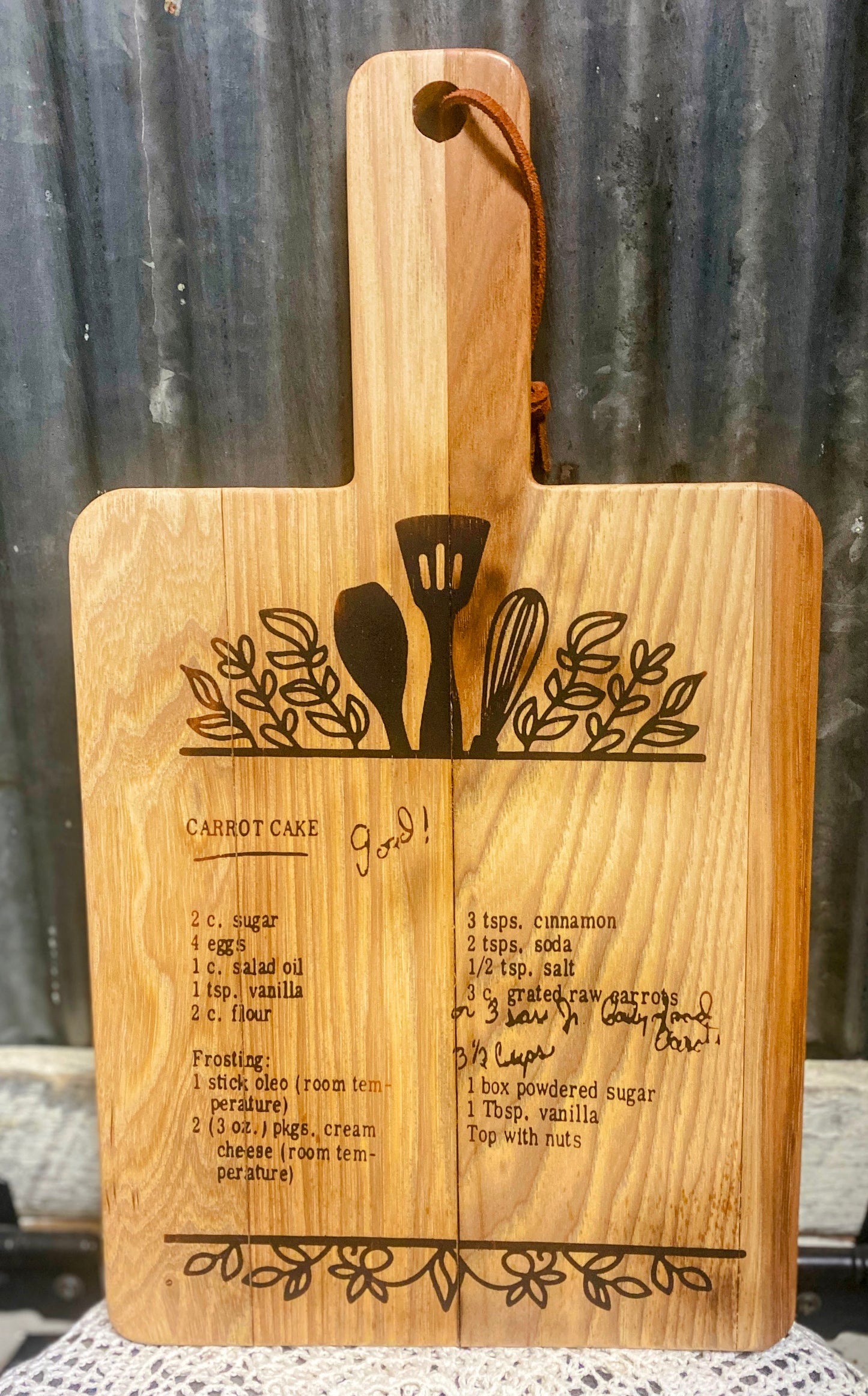 Handcrafted Personalized Keepsake Breadboard